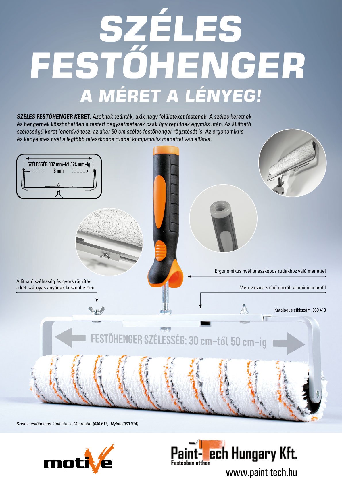A MÉRET A LÉNYEG! - Széles festőhenger